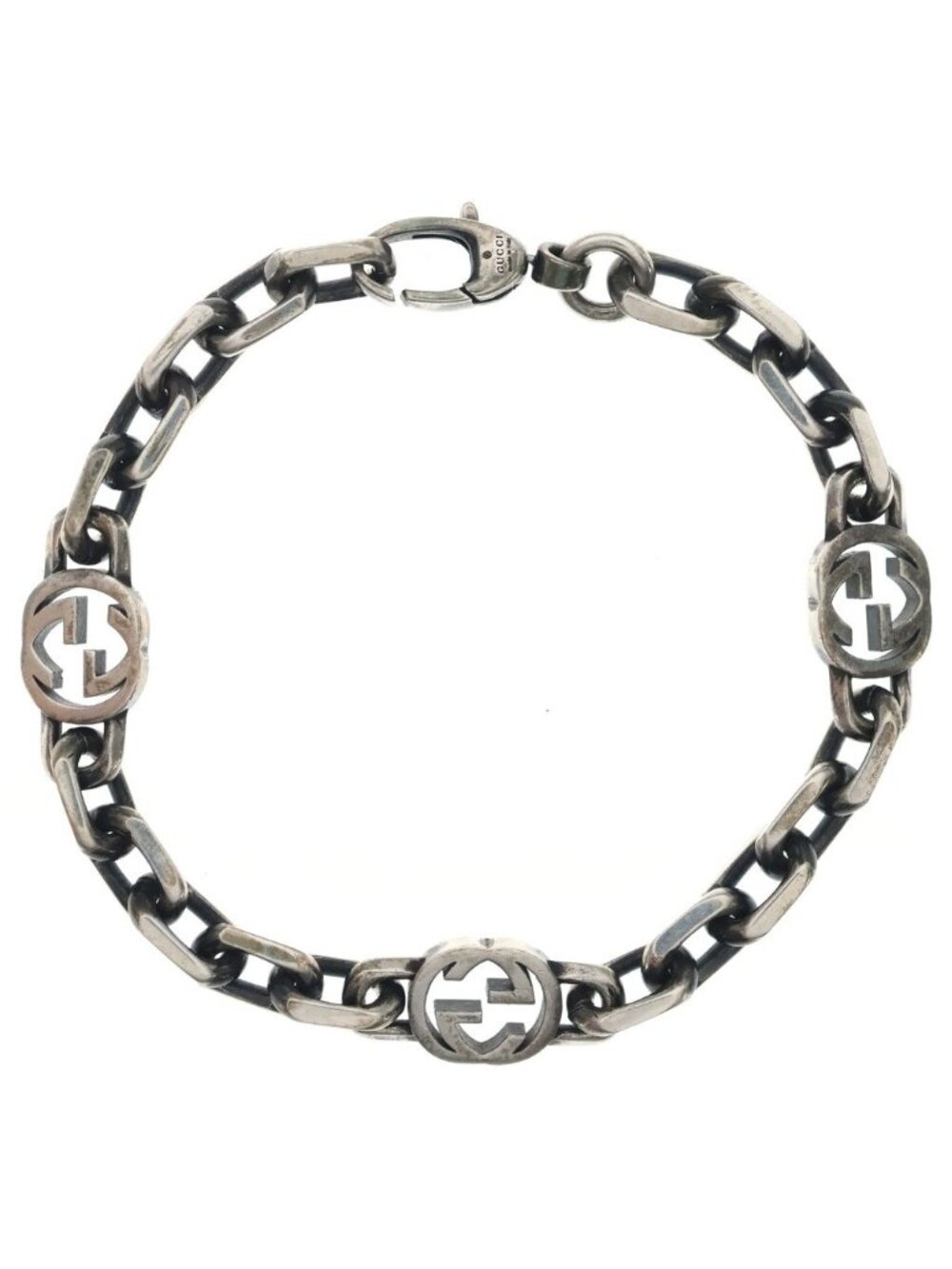 Gucci Interlocking G Chain Bracelet Silver